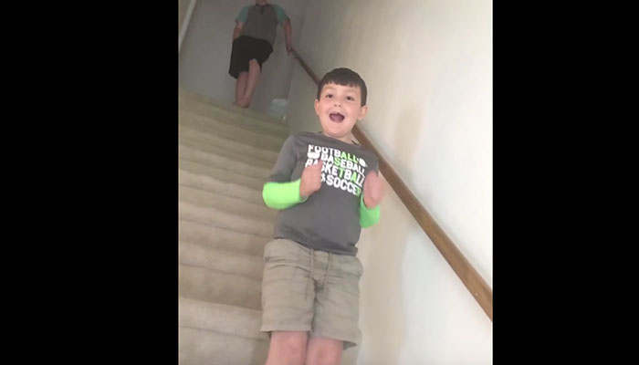 Video: Emotiva reacción de un niño que se enterá que venció al cáncer