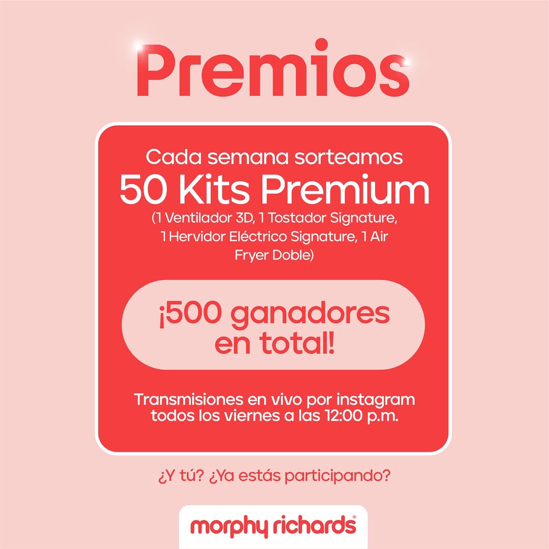 Equipa tu hogar con estilo y tecnología de vanguardia. Morphy Richards entrega premios a 500 familias en Guatemala (Crédito: Cortesía)