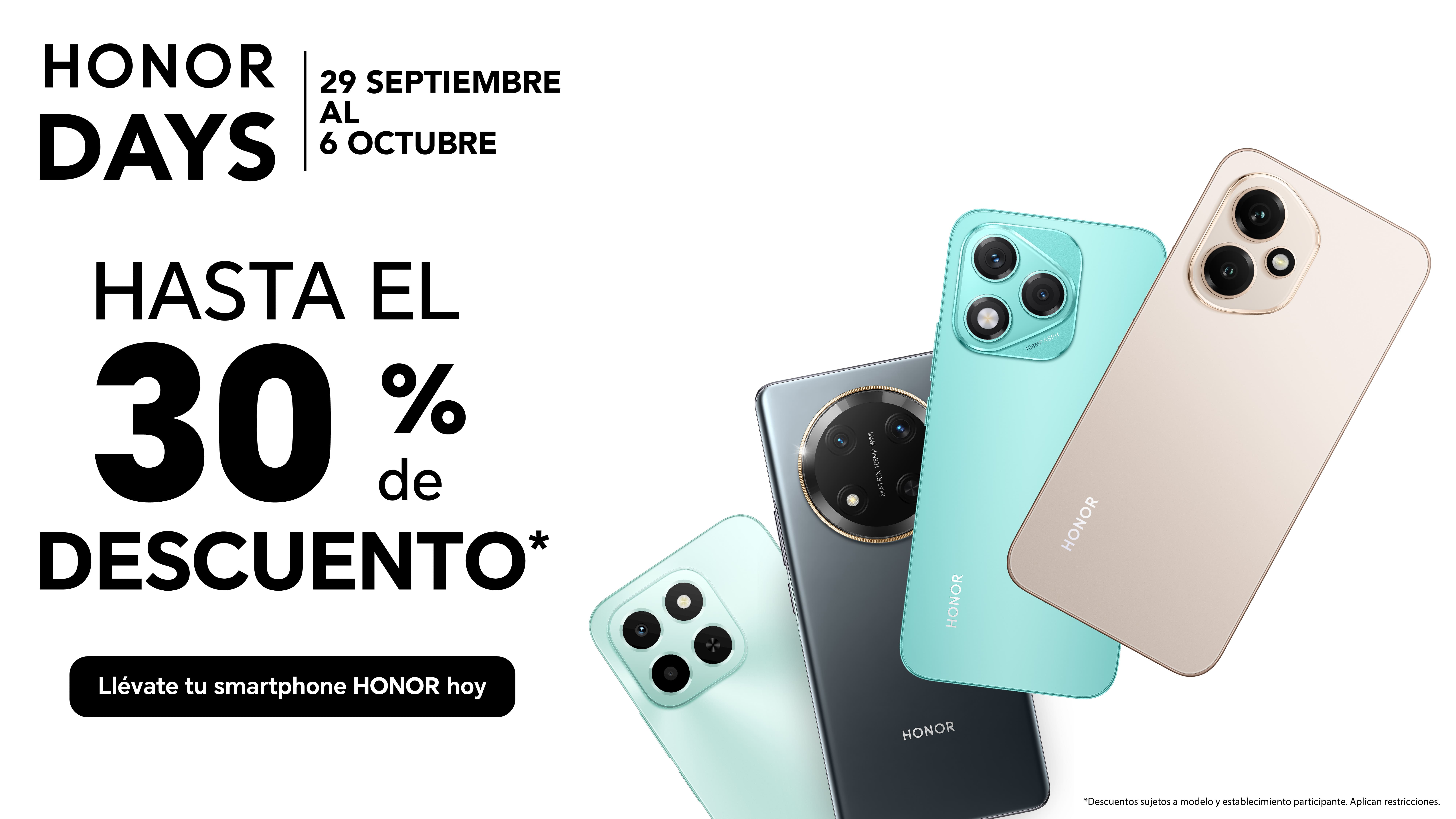HONOR Days es una semana de innovación, descuentos y regalos exclusivos (Crédito: Cortesía de Honor)
