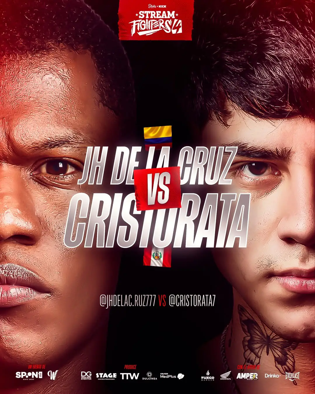 JH de la Cruz vs CristoRata (Créditos: @stream_fighters)