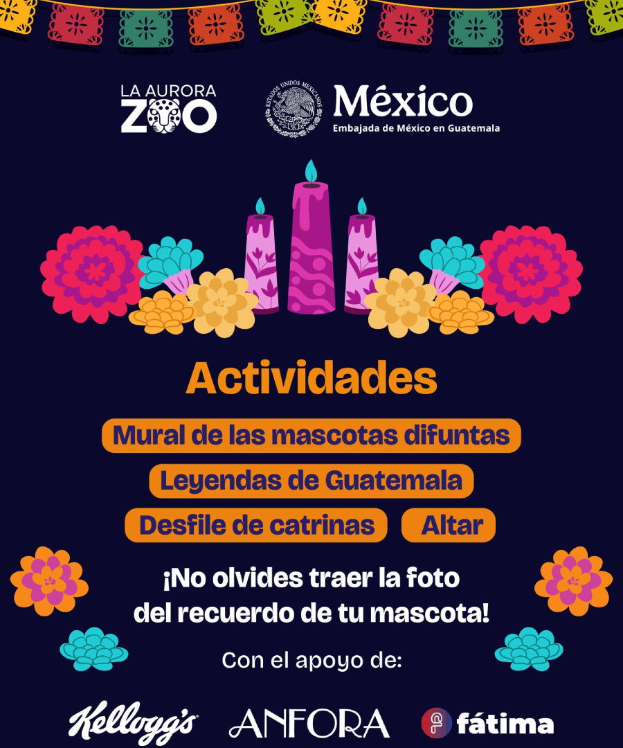 El Zoológico La Aurora y la Embajada de México en Guatemala celebran el Día de Muertos recordando con amor a los animales que dejaron huella (Crédito: Parque Zoológico Nacional La Aurora)