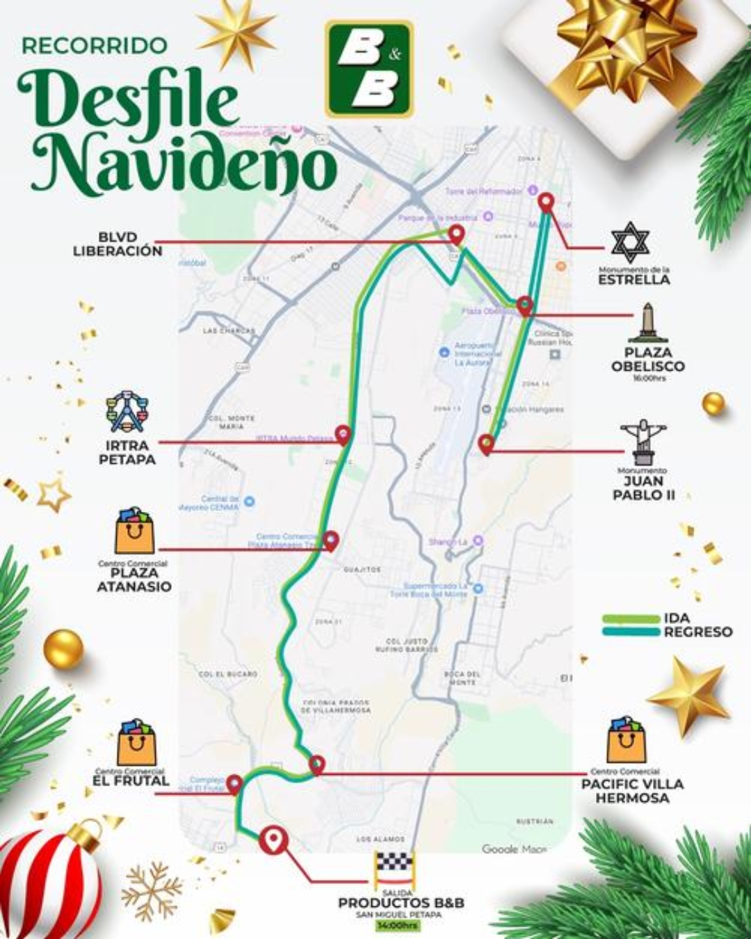 Recorido B&B.(Créditos: @Soy502)