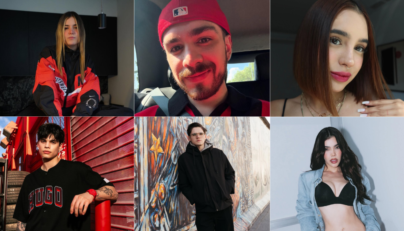Influencers con talentos ocultos que te van a sorprender. (Créditos: @samyrivera @keniaos @jashlem @domelipa @juansguarnizo @elmarianaa)