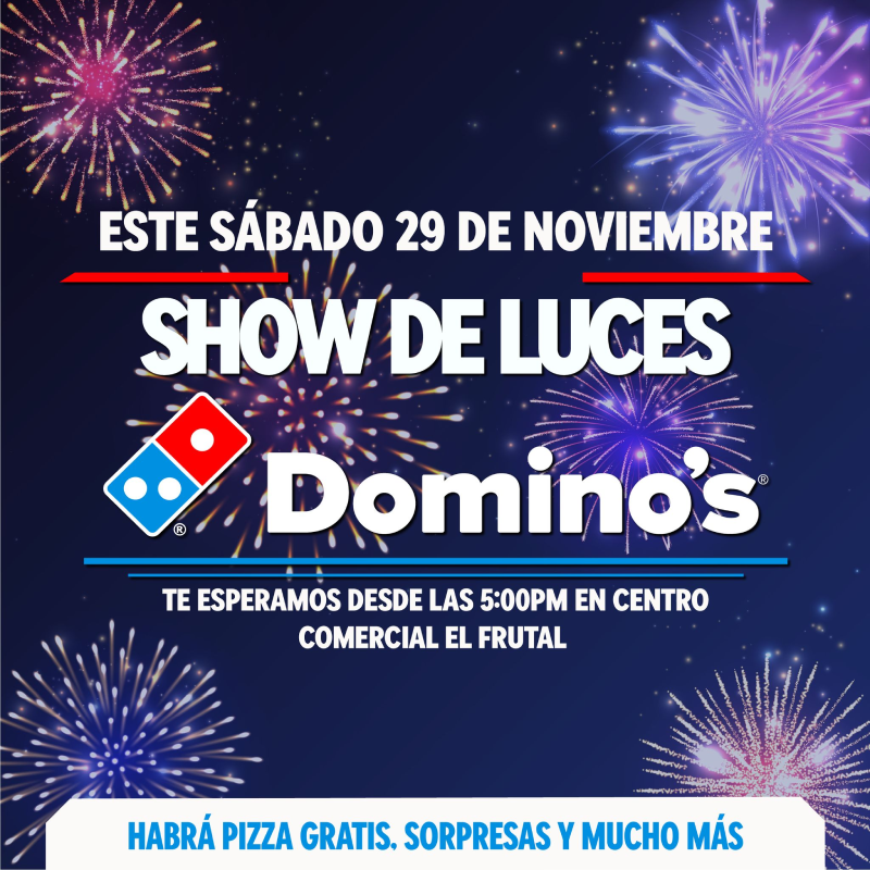 Sábado 29 de noviembre – Centro Comercial El Frutal (Crédito: dominosguatemala)