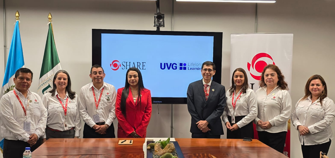 Grupo SHARE y UVG sellan alianza para transformar la educación y el desarrollo profesional en Guatemala (Crédito: Cortesía)