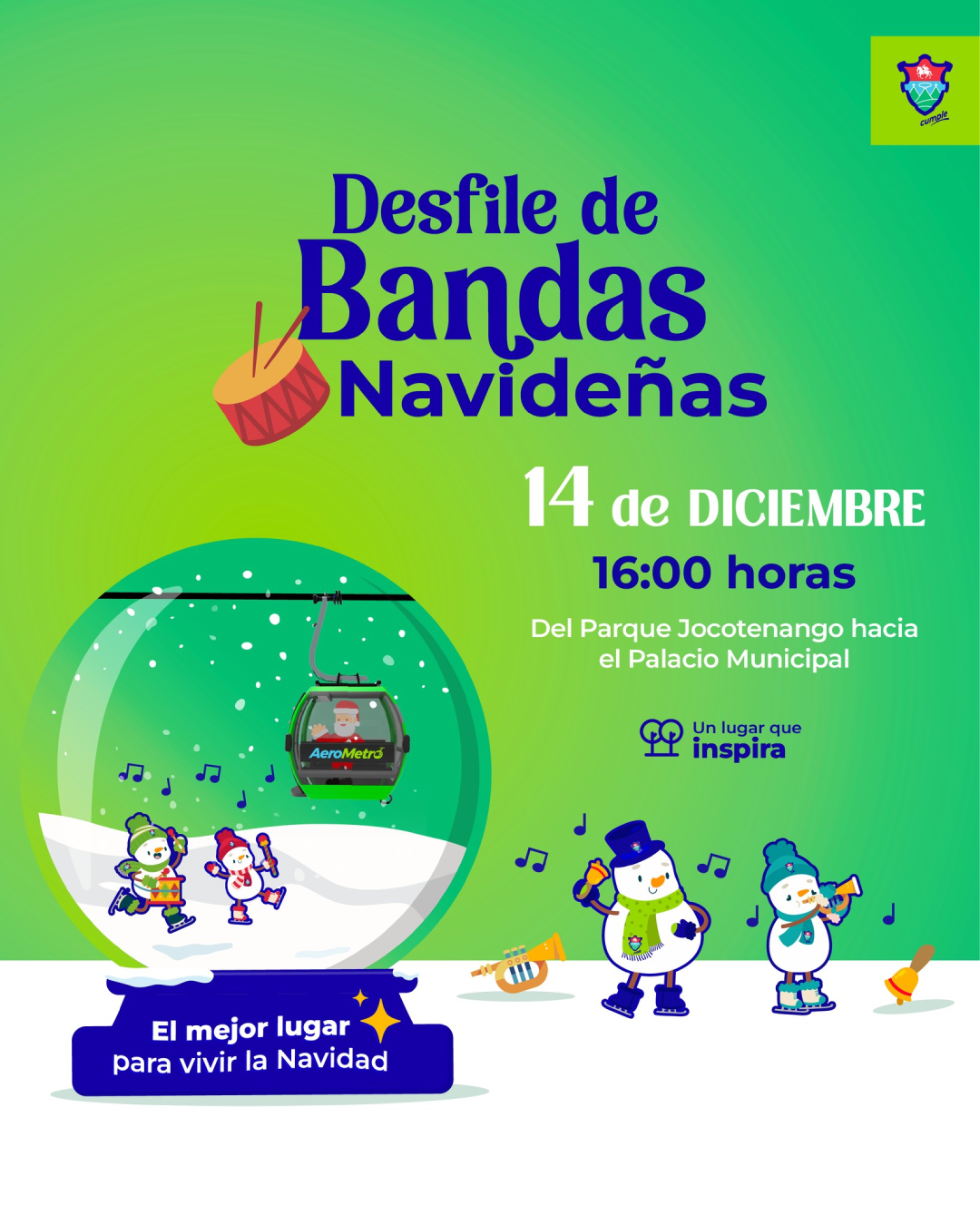 Todo sobre el Desfile de Bandas 2025. (Créditos: @DesarrolloSocialMuniGuate)