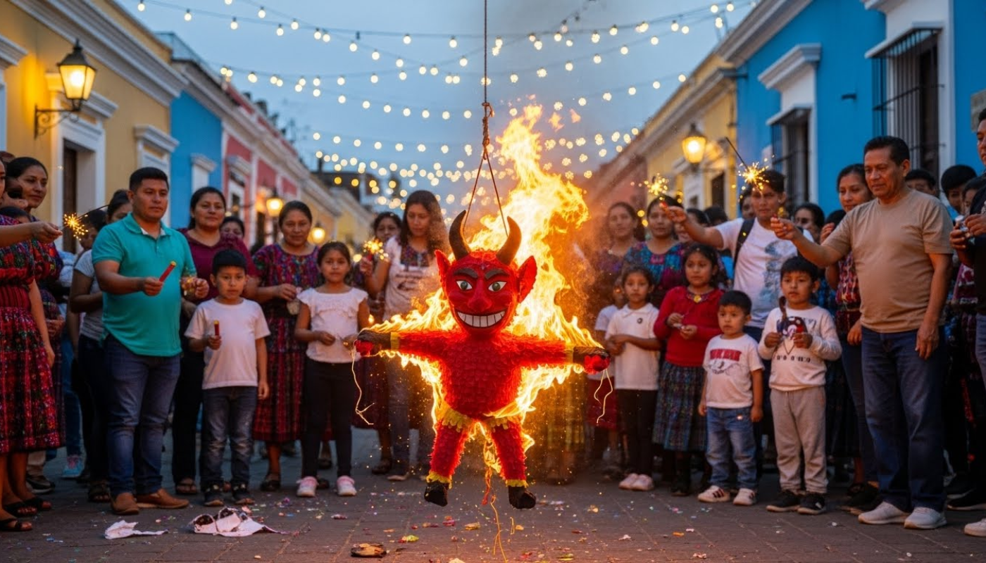 La Magia del Fuego en Guatemala: Todo Sobre la Quema del Diablo, El País De Los Jóvenes.