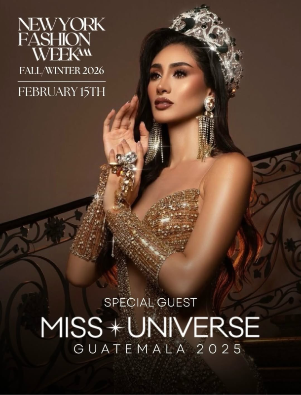 Raschel Paz representará a Guatemala en la New York Fashion Week AM 2026, llevando el talento latino a la pasarela internacional (Crédito: @nyfw_am)