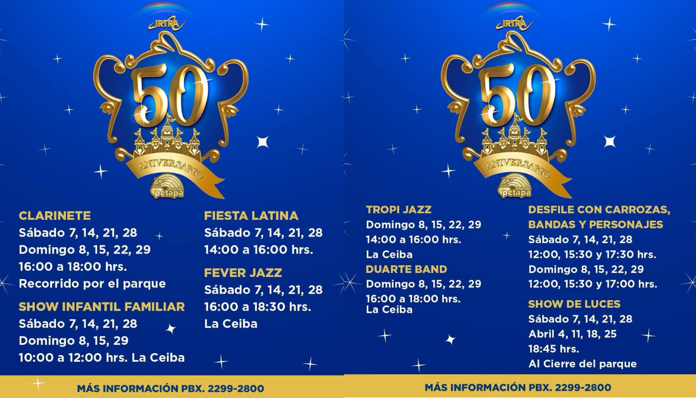 Agenda especial los fines de semana de marzo y abril. (Créditos: @irtra)