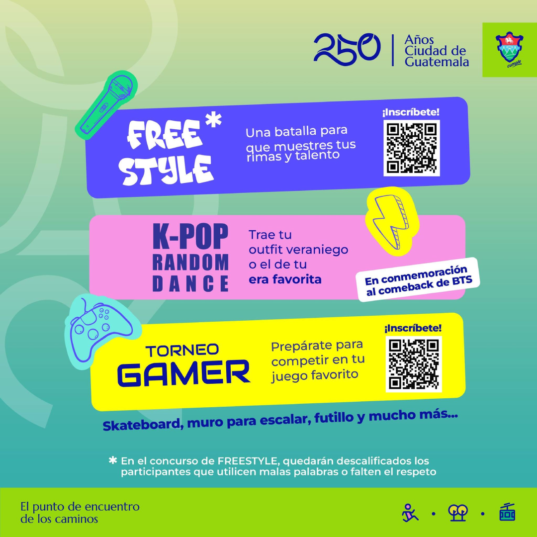 Actividades, talento y entretenimiento en zona 13. (Créditos: @muniguate)