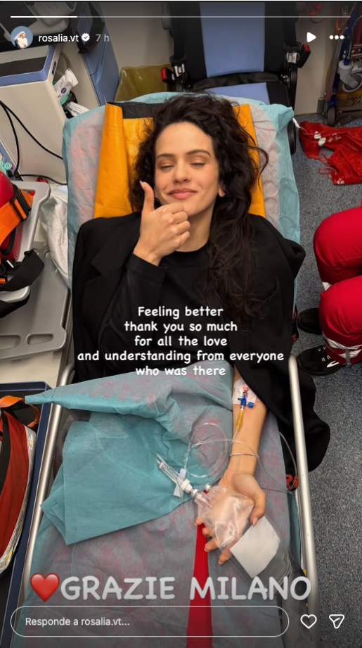 Rosalía confirmó intoxicación alimentaria. (Créditos: @rosalia.vt)