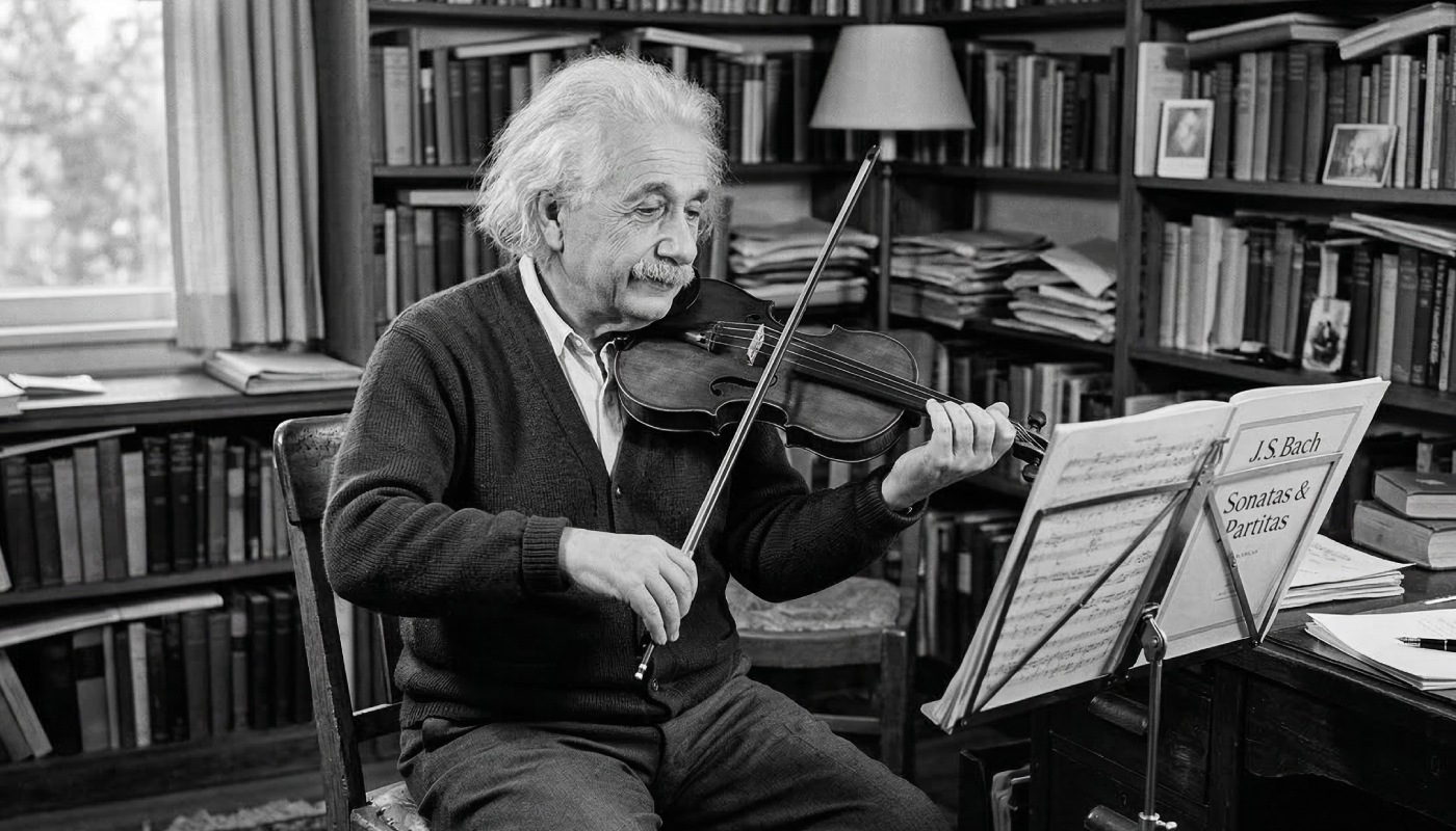 El violín que acompañó la mente de Einstein.