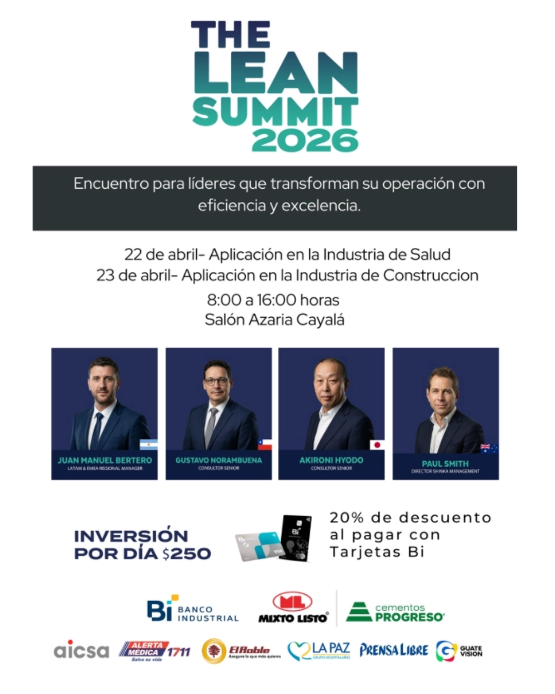 Inscripciones abiertas para The Lean Summit 2026. (Créditos: BI)