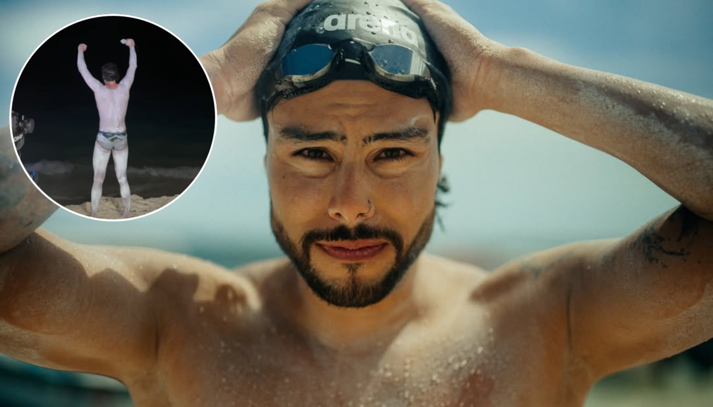 ¡Orgullo mexicano! el nadador David Olvera impone récord histórico en mar abierto